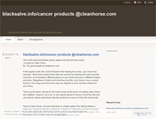 Tablet Screenshot of blacksalveinfocancerproducts.wordpress.com