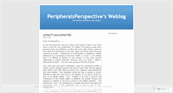 Desktop Screenshot of peripheralsperspective.wordpress.com