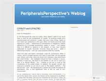 Tablet Screenshot of peripheralsperspective.wordpress.com