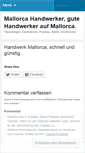 Mobile Screenshot of handwerkmallorcablog.wordpress.com
