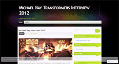 Desktop Screenshot of michaelbayinterview.wordpress.com