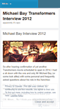Mobile Screenshot of michaelbayinterview.wordpress.com