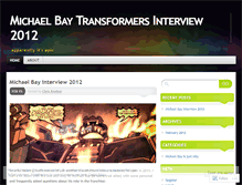 Tablet Screenshot of michaelbayinterview.wordpress.com