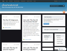 Tablet Screenshot of clearwaterent.wordpress.com