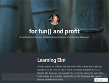 Tablet Screenshot of forfunand.wordpress.com