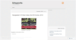 Desktop Screenshot of khsports.wordpress.com