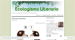 Desktop Screenshot of ecologismoliterario.wordpress.com