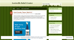 Desktop Screenshot of lewisvillebahaicenter.wordpress.com