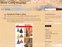 Tablet Screenshot of mimscraftymusings.wordpress.com