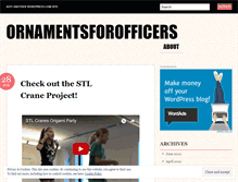 Tablet Screenshot of ornamentsforofficers.wordpress.com