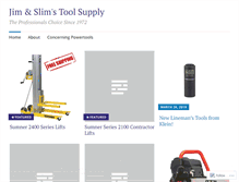 Tablet Screenshot of jimslimstools.wordpress.com