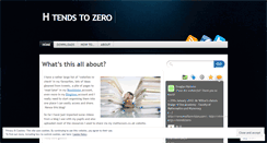 Desktop Screenshot of htends2zero.wordpress.com