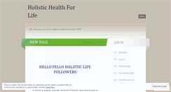Desktop Screenshot of holistichealthforlife.wordpress.com