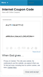 Mobile Screenshot of internetcouponcode.wordpress.com