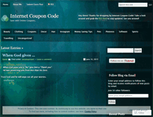 Tablet Screenshot of internetcouponcode.wordpress.com