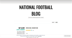 Desktop Screenshot of nationalfootballblog.wordpress.com