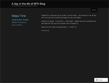 Tablet Screenshot of adayinthelifeofbpd.wordpress.com