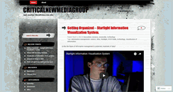 Desktop Screenshot of criticalnewmediagroup.wordpress.com