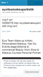 Mobile Screenshot of eyoiteamakeupartistik.wordpress.com