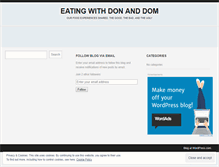 Tablet Screenshot of eatingwithdonanddom.wordpress.com