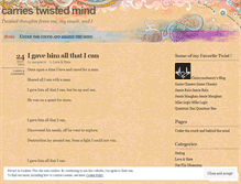 Tablet Screenshot of carriestwistedmind.wordpress.com