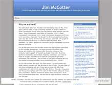 Tablet Screenshot of jimmccotter.wordpress.com