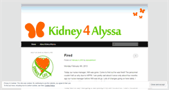 Desktop Screenshot of kidney4alyssa.wordpress.com