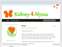 Tablet Screenshot of kidney4alyssa.wordpress.com