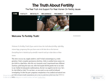 Tablet Screenshot of fertilitytruth.wordpress.com