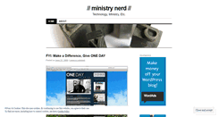 Desktop Screenshot of ministrynerd.wordpress.com