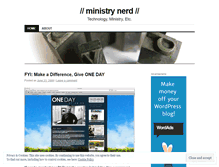 Tablet Screenshot of ministrynerd.wordpress.com