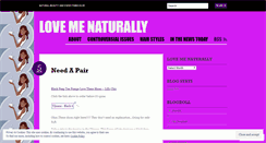 Desktop Screenshot of lovemenaturally.wordpress.com