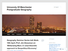 Tablet Screenshot of geographymanchester.wordpress.com