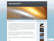 Tablet Screenshot of answerstartswithyou.wordpress.com