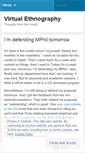 Mobile Screenshot of ethnographythatisvirtual.wordpress.com