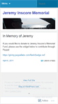 Mobile Screenshot of jeremyinscorememorial.wordpress.com