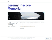 Tablet Screenshot of jeremyinscorememorial.wordpress.com