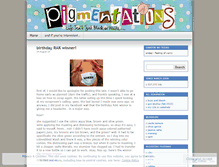 Tablet Screenshot of pigmentations.wordpress.com