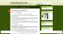 Desktop Screenshot of healthylifesupplements.wordpress.com