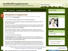 Tablet Screenshot of healthylifesupplements.wordpress.com