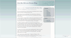 Desktop Screenshot of livethelifeyoudream.wordpress.com