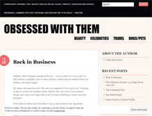 Tablet Screenshot of obsessedwiththem.wordpress.com