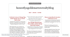 Desktop Screenshot of honestlyagoldenarrowrealtyblog.wordpress.com