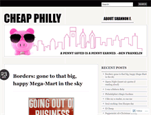 Tablet Screenshot of cheapphilly.wordpress.com