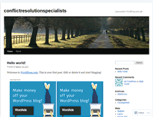 Tablet Screenshot of conflictresolutionspecialists.wordpress.com