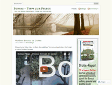 Tablet Screenshot of bonsaipflege.wordpress.com