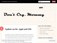 Tablet Screenshot of dontcrymommy.wordpress.com