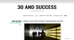 Desktop Screenshot of 30andsuccess.wordpress.com