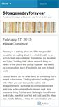 Mobile Screenshot of 50pagesadayforayear.wordpress.com