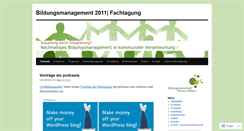Desktop Screenshot of bildungsmanagement2011.wordpress.com